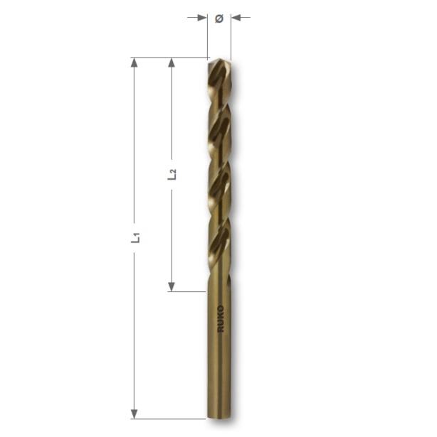 BURGHIU METAL DIN 338 VA HSSE-CO 5 MM